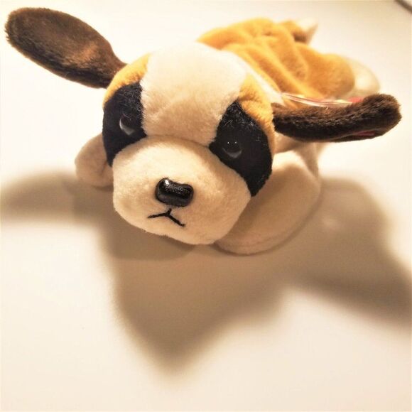 TY Beanie Babies 1996 Dog Bernie St Bernard Puppy Baby Retired Plush Toy Stuffed - Picture 1 of 12